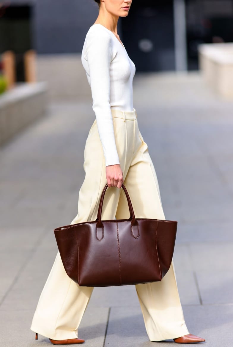 A Structured Leather Tote